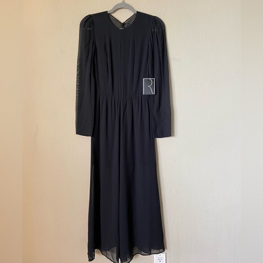 NWT Reformation Jupiter Midi Black Dress Size XS - Picture 6 of 10